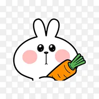 吃胡萝卜的兔子