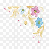 手绘鲜花花卉边框
