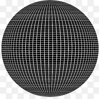 线条密集矢量网状球体