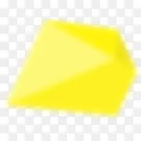 黄色菱形多边形几何体