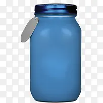 蓝色食品奶粉牛奶罐样机