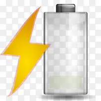 电池充电低状态图标