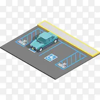 卡通停车场矢量图下载