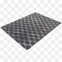 方形灰色绒毛北欧地毯