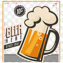 矢量啤酒创意图
