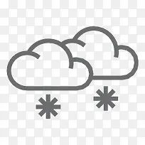 天气云雪Outline-icons