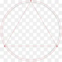 红色简约圆圈三角形边框纹理