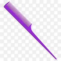 紫色梳子免抠素材