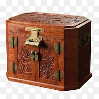 中国风雕刻木质珠宝百宝盒