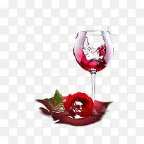 红酒酒杯玫瑰图