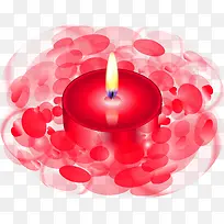浪漫红色心蜡烛