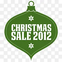 2012年圣诞销售绿色图标