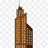 城市高楼大厦剪影矢量