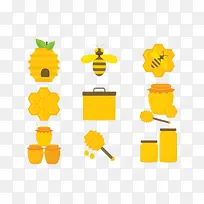 黄色蜜蜂与蜂蜜