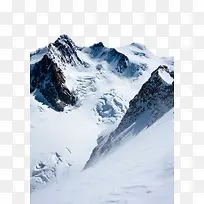 美丽洁白的雪山风景高清图片