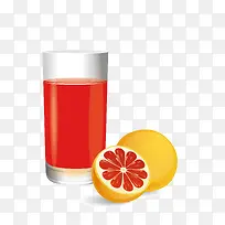 圆柱形的玻璃杯里一杯扁平化红色