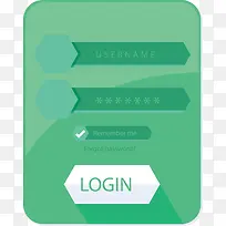 绿色商务登录界面