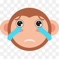 哭泣的小猴子表情