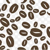 卡通棕色咖啡豆