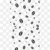 咖啡豆漂浮底纹背景