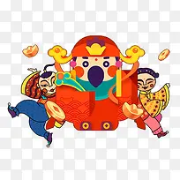 赏年画 找财神图标