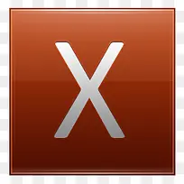 字母X的橙色图标
