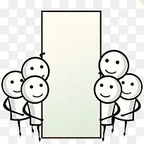 手拿白板简笔画