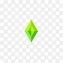 绿色立体几何菱形图