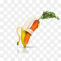 非主流香蕉拥抱胡萝卜