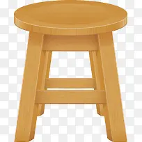 褐色木质圆椅家具