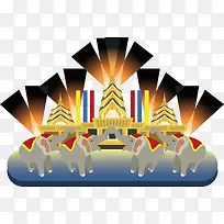 泰国大象矢量图