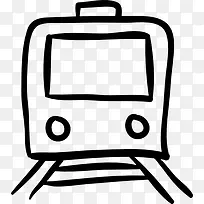 火车手绘轮廓图标