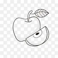 简笔画苹果线条苹果