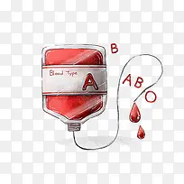手绘输血袋