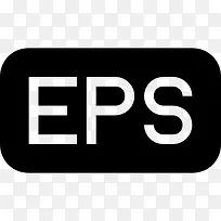EPS文件类型的圆角矩形固体界面符号图标