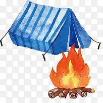帐篷篝火