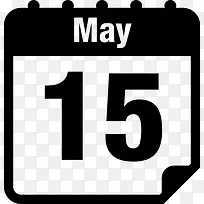 5月15日的日历页界面符号图标