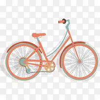 粉橘色单车