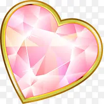 粉色闪耀钻石爱心