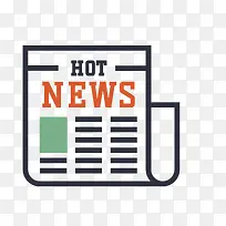 新闻报纸简笔手绘图