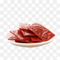 红色特产猪肉脯素材