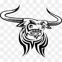 免抠公牛标志logo
