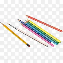 彩色铅笔画笔实物