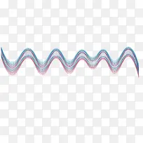 矢量超声波红蓝渐变波形