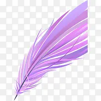 创意唯美紫色羽毛笔
