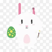绿色复活彩蛋小白兔儿童LOGO