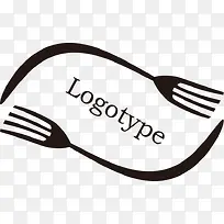 西餐餐饮刀叉logo图标