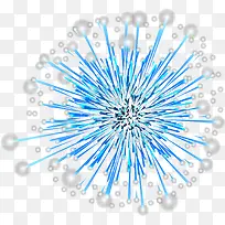 蓝色闪耀节庆烟花