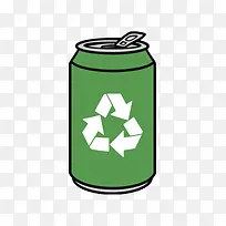 绿色简约保护环境可回收标志的易