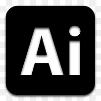 应用程序Adobe插画黑色图标